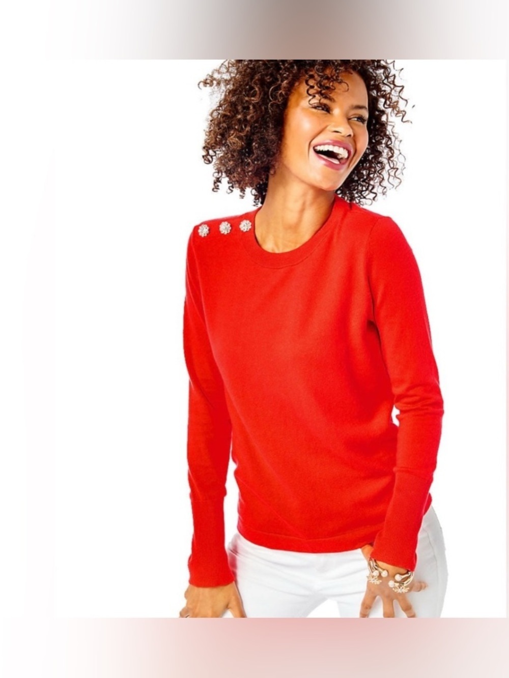 Lilly Pulitzer Morgen Sweater in Ruby Red XS
